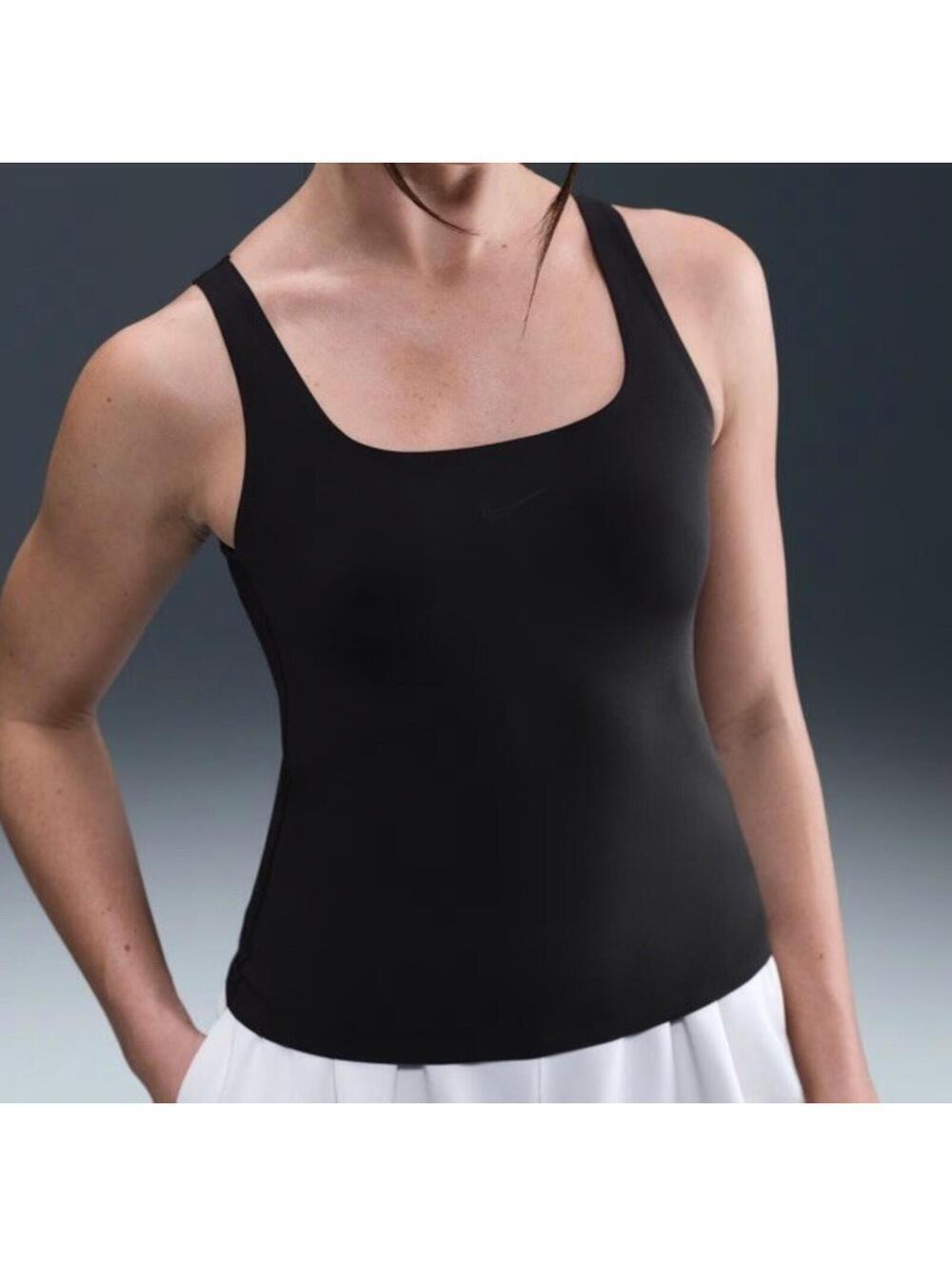 $65 NEW Nike Womens Form Tank Top Black Size Large HQ8082